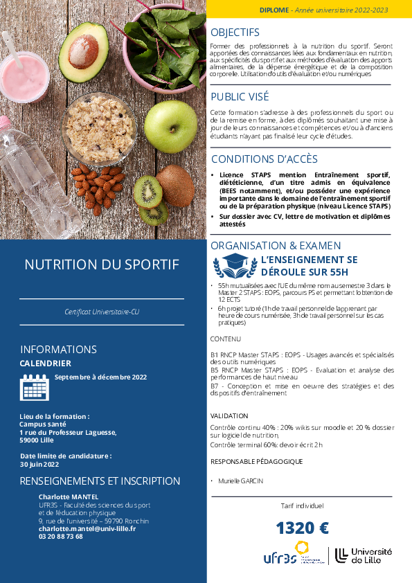 du nutrition sportif